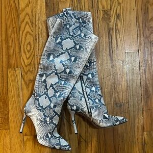 Vince Camuto, Snakeskin, Leather boots